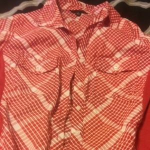 Red and white zac & rachel blouse